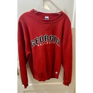 VINTAGE GEORGIA BULLDOGS RUSSELL MEN'S SWEATSHIRT Stitched Large L